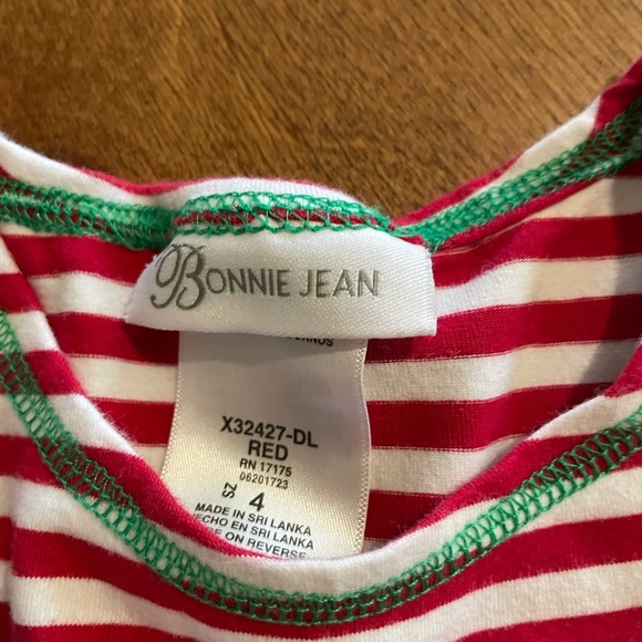 Bonnie Jean girls dress size 4 t red white Christmas - Picture 6 of 6